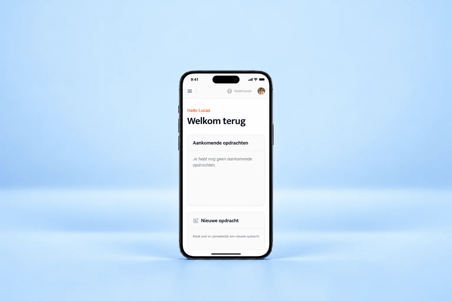 Kleintjes van Alkmaar app weergegeven op een mobiel.